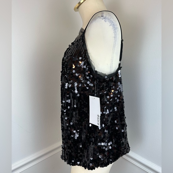 JUSTFAB Black Sequin Cami Tank NWT | Size Medium - Picture 8 of 16